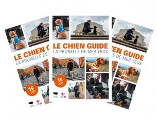 Couverture du livre de la FFAC Le chien guide, La prunelle de mes yeux, sorti le 26 août 2022.